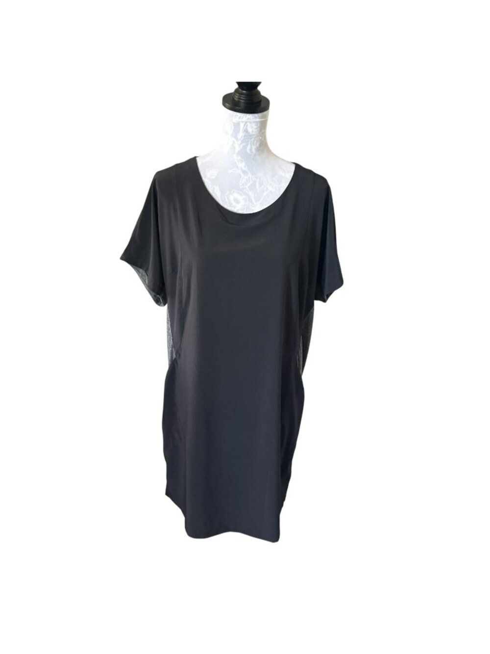 Smartwool Genius Shirtdress Merino Wool Blend Short Sleeve Black Large